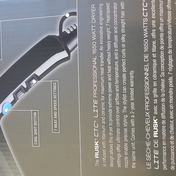 RUSK CTC LITE Pro Hair Dryer - Picture 4 of 5